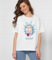 Футболка женская 216-3 Rick and Morty, (Белый)