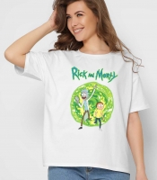 Футболка женская 216-3 Rick and Morty, (Белый)