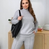 Костюм женский осенне-зимний из двусторонней ангоры с тёплым гольфом и облегающими брюками  k-114497