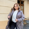 Куртка женская утепленная плащевка на синтепоне с капюшоном осенне-зимняя укороченная  k-114529