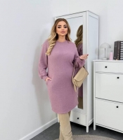 Платье ангоровое прямого кроя ангора премиум с длинными рукавами весеннее