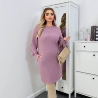 Платье ангоровое прямого кроя ангора премиум с длинными рукавами весеннее