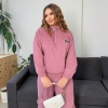 Костюм женский вельветовый весенний Кофта с воротником на молнии + Штаны прямого кроя  k-116186