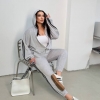 Спортивный костюм женский велюровый весенний Кофта на молнии + Штаны  k-116207