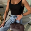 Майка женская из микродайвинга с тонкими бретелями весенняя  k-116479