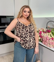 Майка женская из шелка армани с тонкими бретелями весенняя летняя