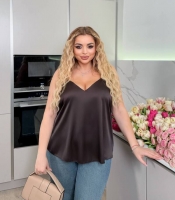 Майка женская из шелка армани с тонкими бретелями весенняя летняя