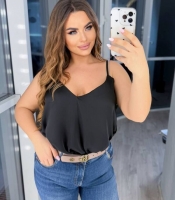 Майка женская из шелка армани с тонкими бретелями весенняя летняя