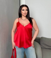 Майка женская из шелка армани с тонкими бретелями весенняя летняя