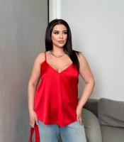 Майка женская из шелка армани с тонкими бретелями весенняя летняя