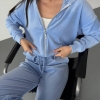 Прогулочный костюм женский из велюра повседневный весенний  k-116730