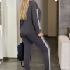 Спортивный костюм женский из двухнитки с лампасами весенний  k-116783
