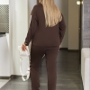 Спортивный костюм женский из двухнитки с лампасами весенний  k-116784