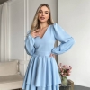 Платье-трапеция коктейльное женское из костюмной ткани весеннее  k-116813