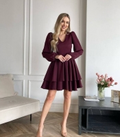 Платье-трапеция коктейльное женское из костюмной ткани весеннее