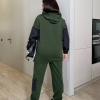 Костюм женский прогулочный из двунитки и плащевки весенний  k-116893