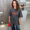 Футболка женская оверсайз в стиле тай-дай из 100% хлопка весенне-летняя  k-116988