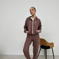 Костюм женский спортивный из турецкой двунитки пенье с лампасами весенне-летний