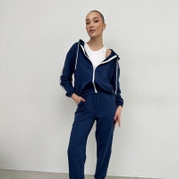 Костюм женский спортивный из турецкой двунитки пенье с лампасами весенне-летний