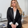 Костюм женский стильный из костюмной ткани люкс с декором из бахромы весенний  k-117558