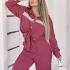 Костюм женский из американского крепа с кружевным декором свободного кроя весенне-летний  k-117801
