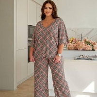 Костюм женский из турецкого софт трикотажа прогулочный с широкой туникой и свободными брюками весенне-летний