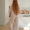 Костюм женский из турецкого софт трикотажа прогулочный с широкой туникой и свободными брюками весенне-летний  k-117854