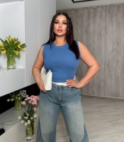 Майка женская из мустанг-рубчика базовая весенне-летняя