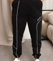 Спортивные женские штаны двухнитка с лампасами для весенне-летнего сезона 