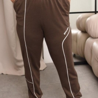 Спортивные женские штаны двухнитка с лампасами для весенне-летнего сезона 