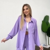 Костюм женский из креп-жатки свободного кроя с рубашкой и брюками для весенне-летнего сезона  k-118099