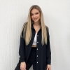 Женский костюм из креп-жатки свободного кроя с рубашкой и брюками для весенне-летнего сезона  k-118104