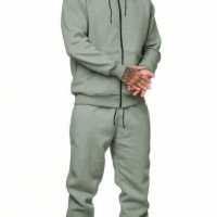 Спортивный костюм мужской из ткани трехнитка петля : кофта на молнии с капюшоном и брюки на резинке весенний