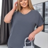 Костюм женский из американской креп-жатки свободного кроя весенний  k-118232