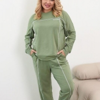 Спортивный костюм женский из трехнитки с декоративными строчками весенне-летний