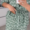 Костюм женский из штапеля с кофтой на запах и поясом с широкими брюками на резинке весенне-летний  k-119194