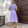 Платье-рубашка женское из креп-жатки на кулиске с пуговицами весеннее летнее  k-119283