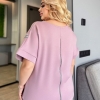 Костюм-двойка женский из двунитки с шортами летний  k-120435