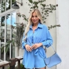 Костюм-тройка женский из креп-жатки: рубашка, топ и шорты летний  k-120592