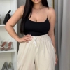 Джинсы baggy женские из коттон-денима свободного кроя с высокой посадкой летние  k-120661
