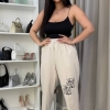 Джинсы baggy женские из коттон-денима свободного кроя с высокой посадкой летние  k-120661
