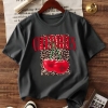 Футболка женская из турецкого кулира с хлопком с принтом "CHERRIES на леопардовом фоне" летняя  k-121060