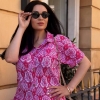 Костюм женский из супер софта: сорочка на пуговицах и брюки-палаццо с ярким принтом летний  k-121070