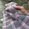 Рубашка женская хлопковая фланелевая в клетку прямого кроя с длинным рукавом летняя  k-122348