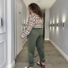 Женские джоггеры вельветовые свободного кроя на резинке Plus Size летние  k-122494