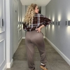 Женские джоггеры вельветовые свободного кроя на резинке Plus Size летние  k-122495