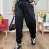 Женские джоггеры вельветовые свободного кроя на резинке Plus Size летние  k-122497