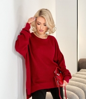 Свитер женский oversize трикотажный мягкий осенний