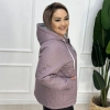 Куртка женская стёганая укорочённая прямого кроя из плащевки на синтепоне с капюшоном осенняя  k-122899
