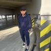 Костюм-двойка мужской спортивный из джерси винтер с капюшоном и брюками на резинке в оттенке джинс осенний  k-123224